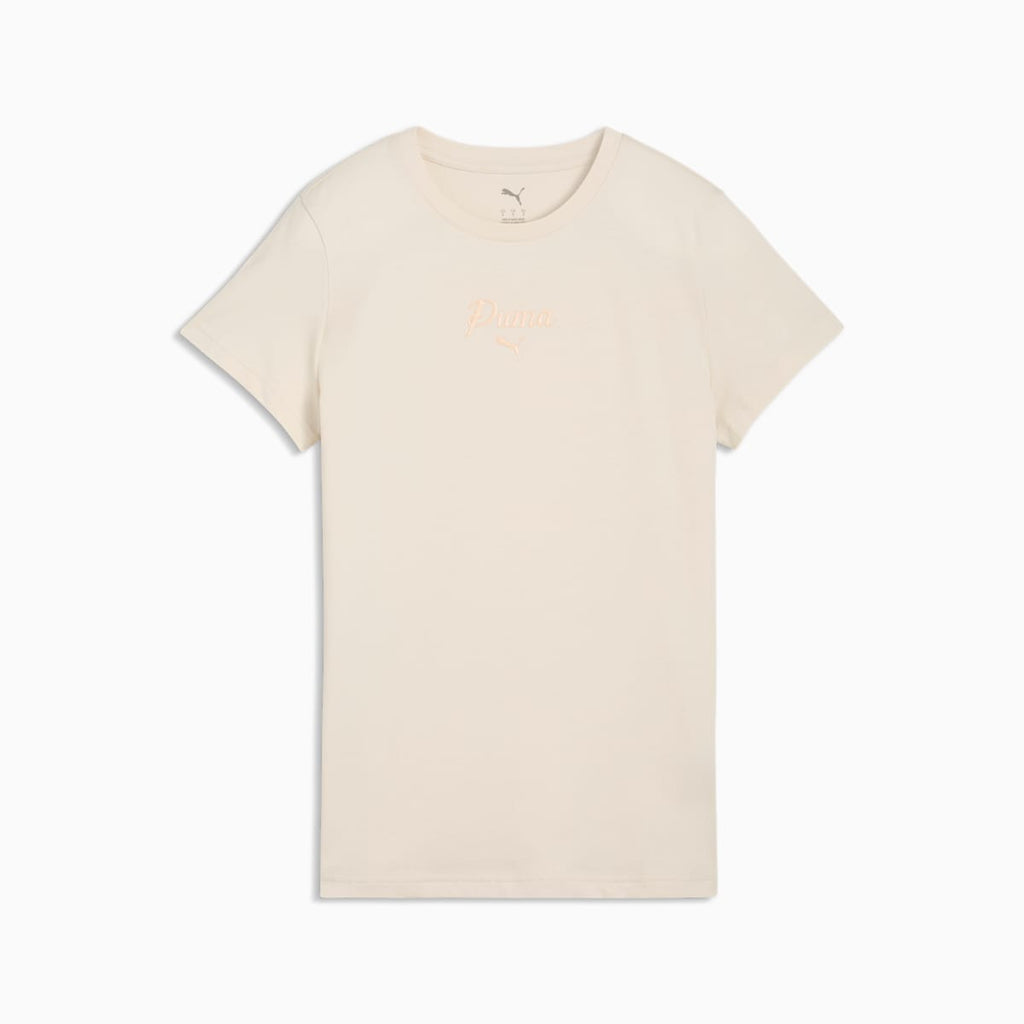 Essentials Script Tee Women - Alpine Snow front view