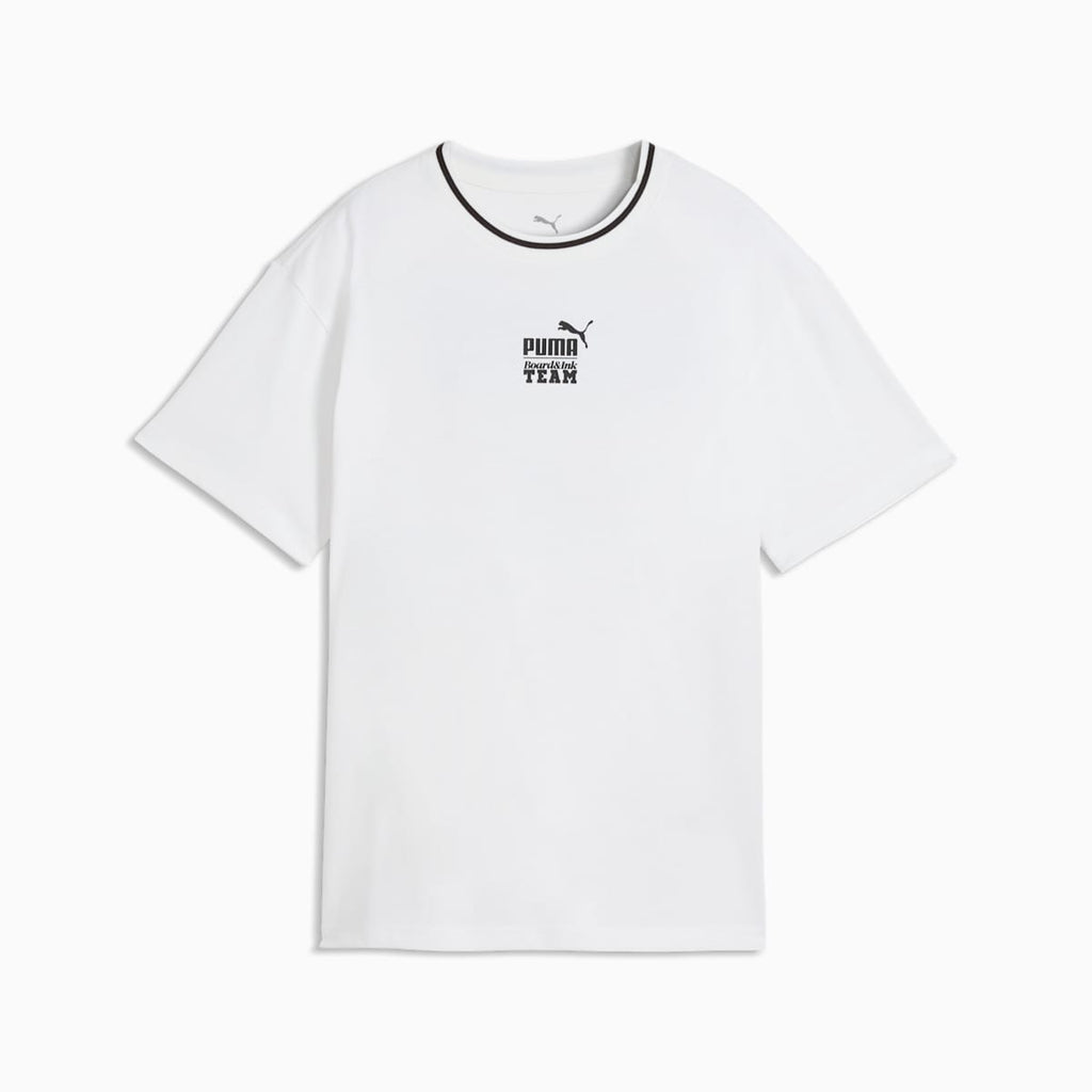 MID 90s Relaxed Back Graphic Tee Youth - PUMA White - front on white background