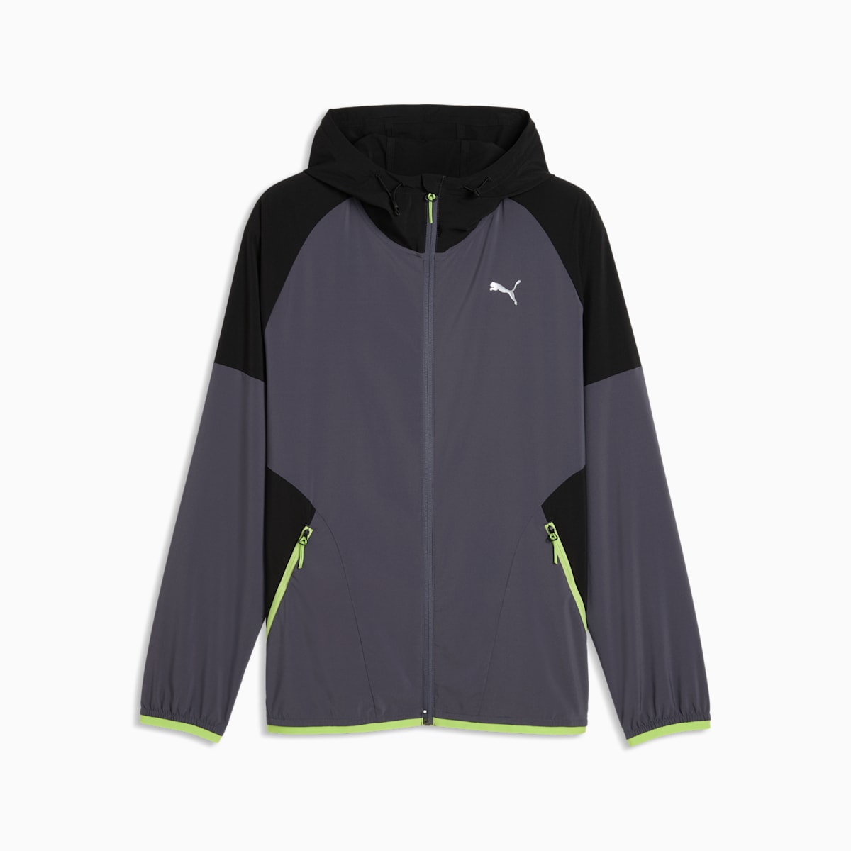 PWRTRAIN Stretch Woven Full-Zip Jacket Men - Galactic Gray - front on white background