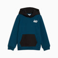 PUMA Kids Hoodie - Midnight Petrol - front on white background