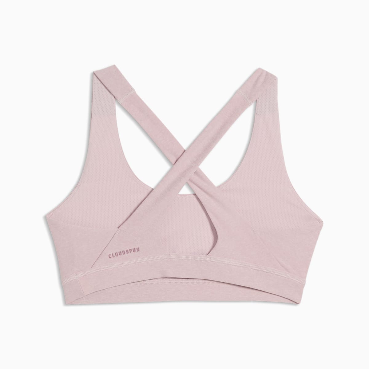 Cloudspun Ultra Soft Women's Mid Impact Sports Bra - Misty Pink Heather - back on white background