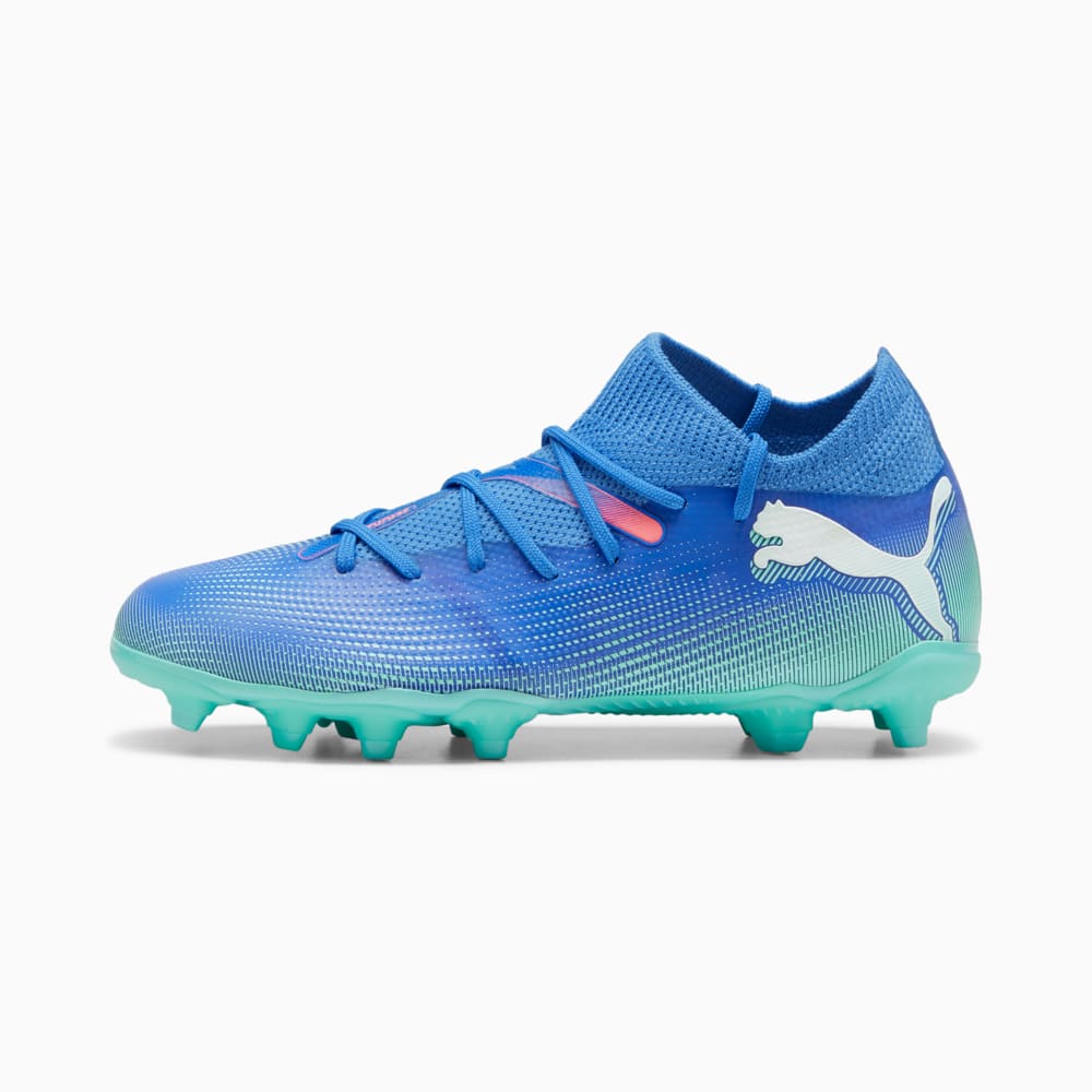 FUTURE 7 MATCH FG/AG Junior Football Boots - Bluemazing front view
