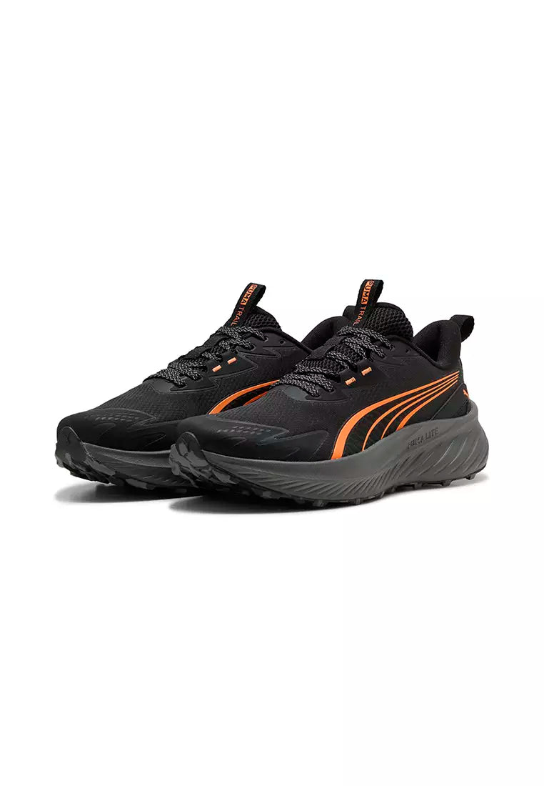 PUMA Pounce Lite 2 Trail Running Shoes-PUMA Black-Fluro Orange Pes