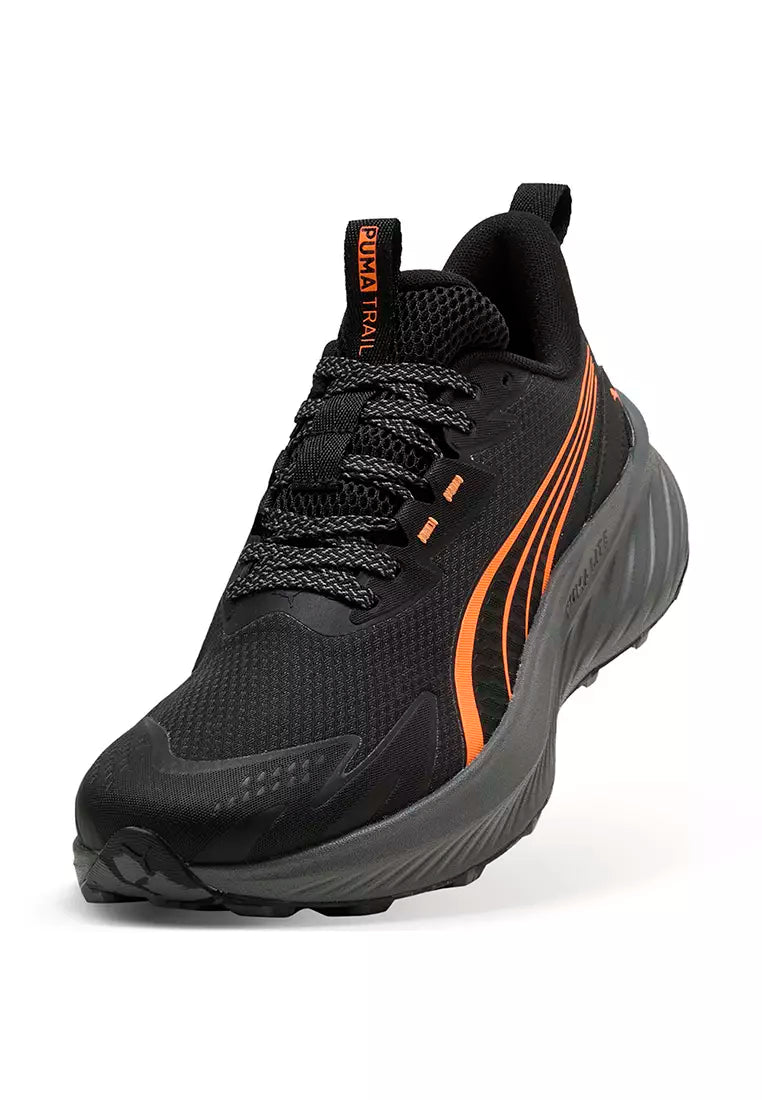 PUMA Pounce Lite 2 Trail Running Shoes-PUMA Black-Fluro Orange Pes