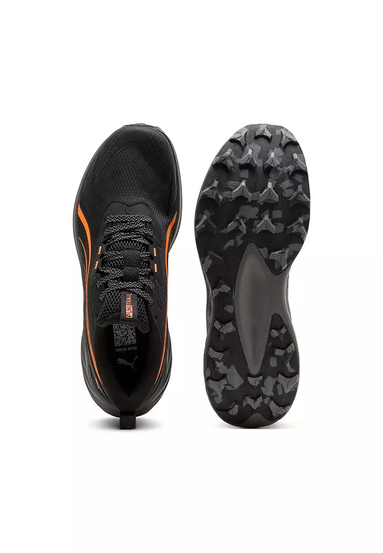 PUMA Pounce Lite 2 Trail Running Shoes-PUMA Black-Fluro Orange Pes