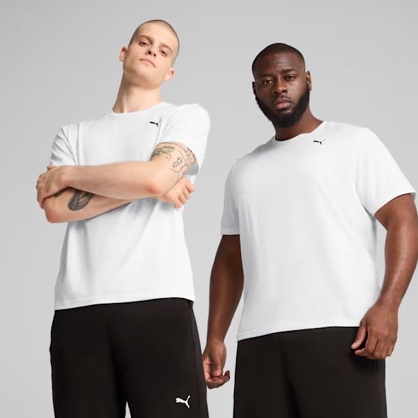 TAD ESSENTIALS Solid Cat Tee Men - PUMA White model view