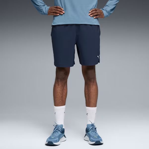 TAD ESSENTIALS 7-inch Woven Shorts Men - PUMA Navy model view