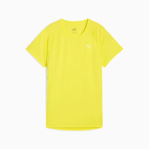W RUN VELOCITY TEE (POLY) Lemon Sherbert front view