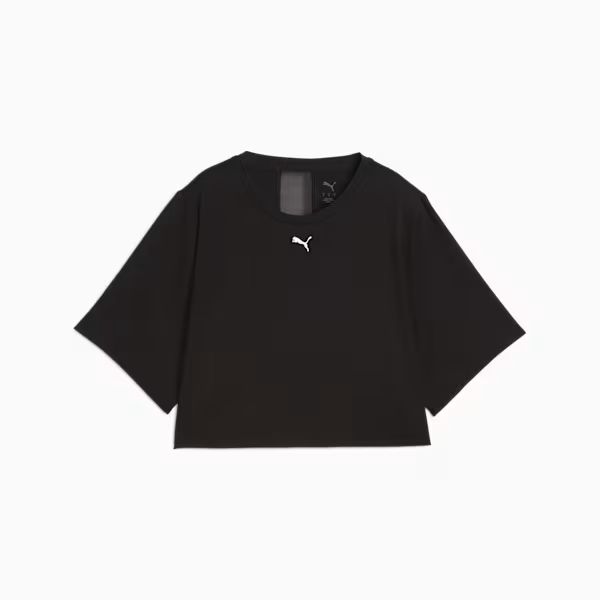 W CLOUDSPUN MESH TEE PUMA Black front view