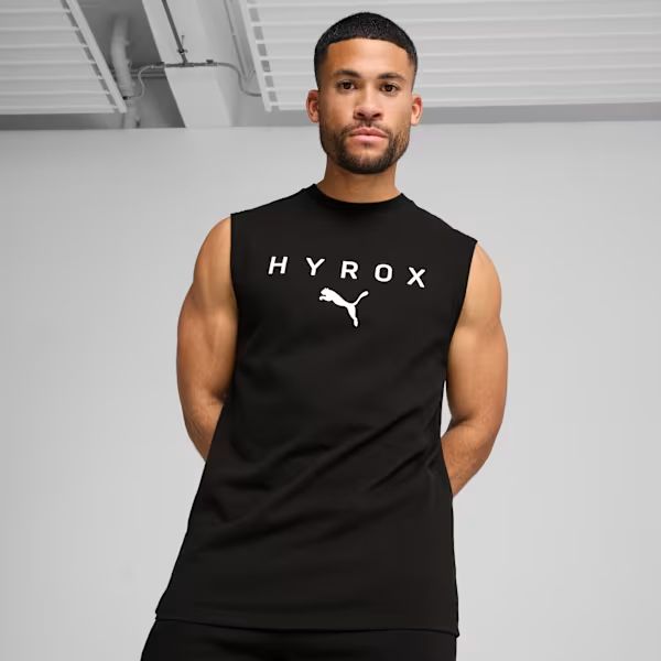 PUMA x HYROX Cut-Off Tank Men - PUMA Black model view