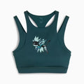 Green Terrains Graphic Women's Mid-Support Bra - Green Terrain front view