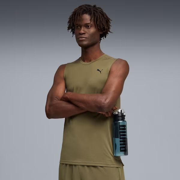PWRTRAIN Training Tank Men - Loden Green model view