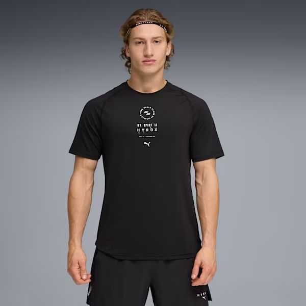 PUMA x HYROX DRYELITE Training Tee Men - PUMA Black model view