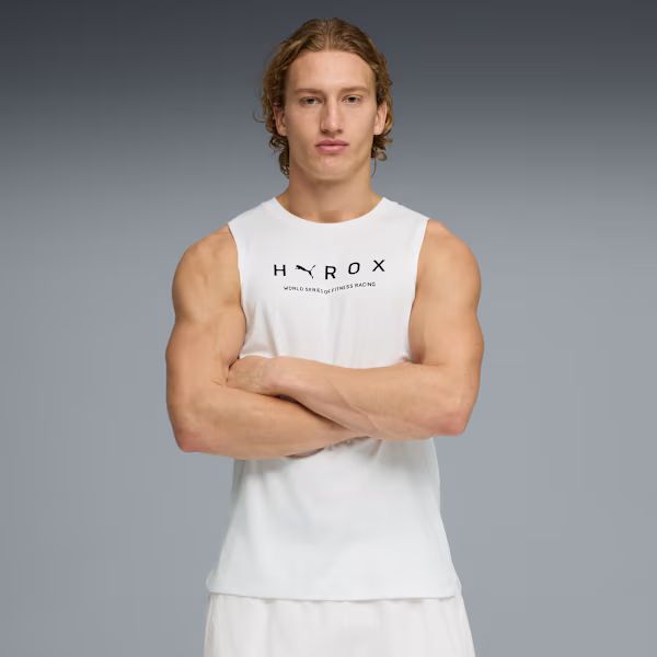 PUMA x HYROX CLOUDSPUN ThermoAdapt Tank Top Men - PUMA White model view