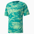 Mercedes-AMG PETRONAS Statement AOP Tee Men - Paradise Green back view