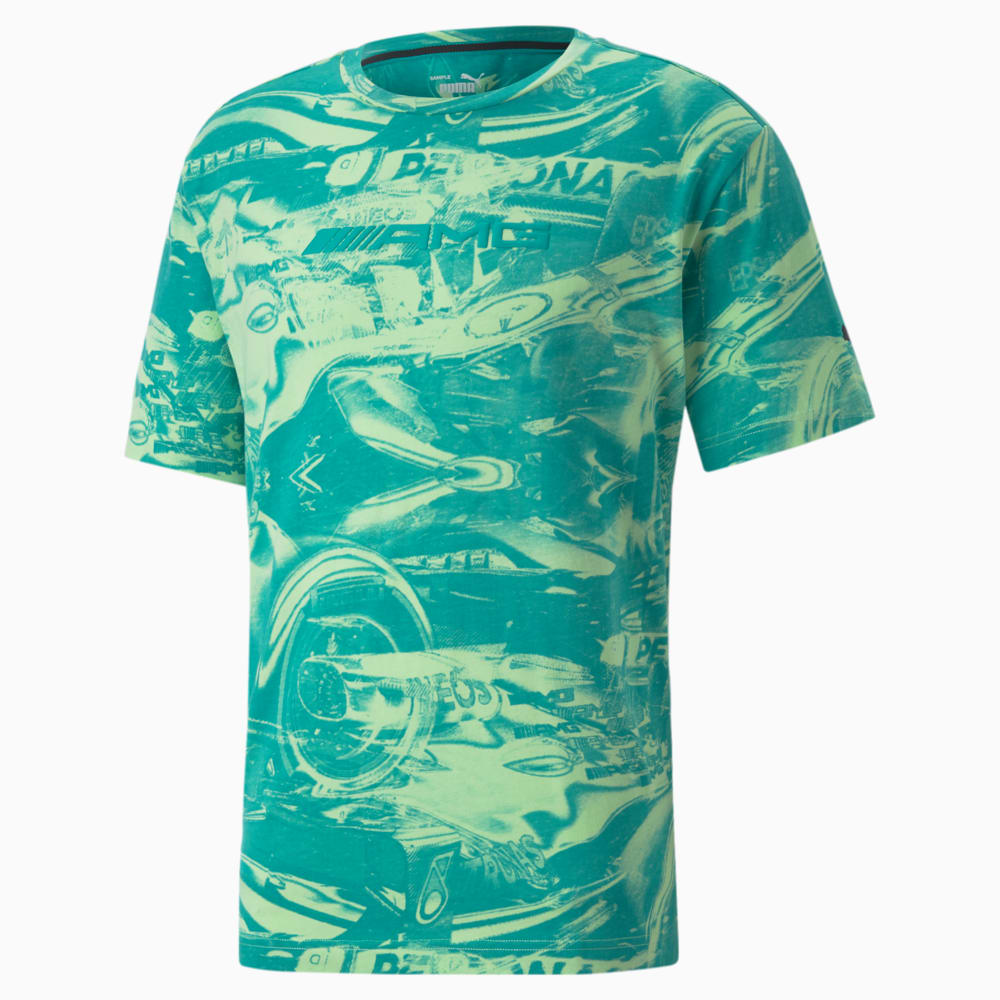 Mercedes-AMG PETRONAS Statement AOP Tee Men - Paradise Green back view