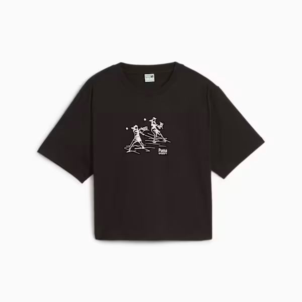 TEAM Relaxed Tee Black front view