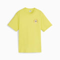 DOWNTOWN Relaxed Graphic Tee Lime Sheen front view
