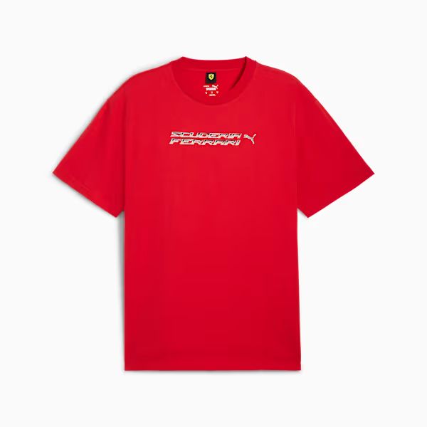 Ferrari Race Statement Tee Rosso Corsa front view