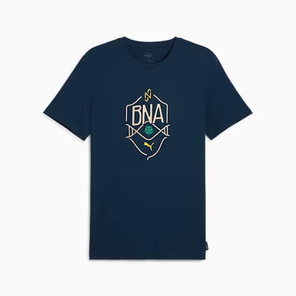 Neymar JR BNA Logo Tee Marine Blue-Sand front view