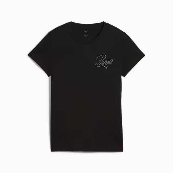 ESS SCRIPT Tee PUMA Black front view
