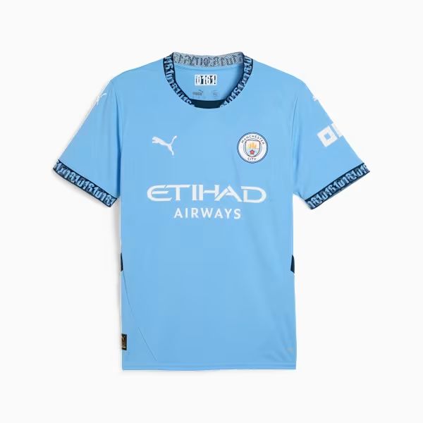 MCFC Home Jersey Replica Team Light Blue front view