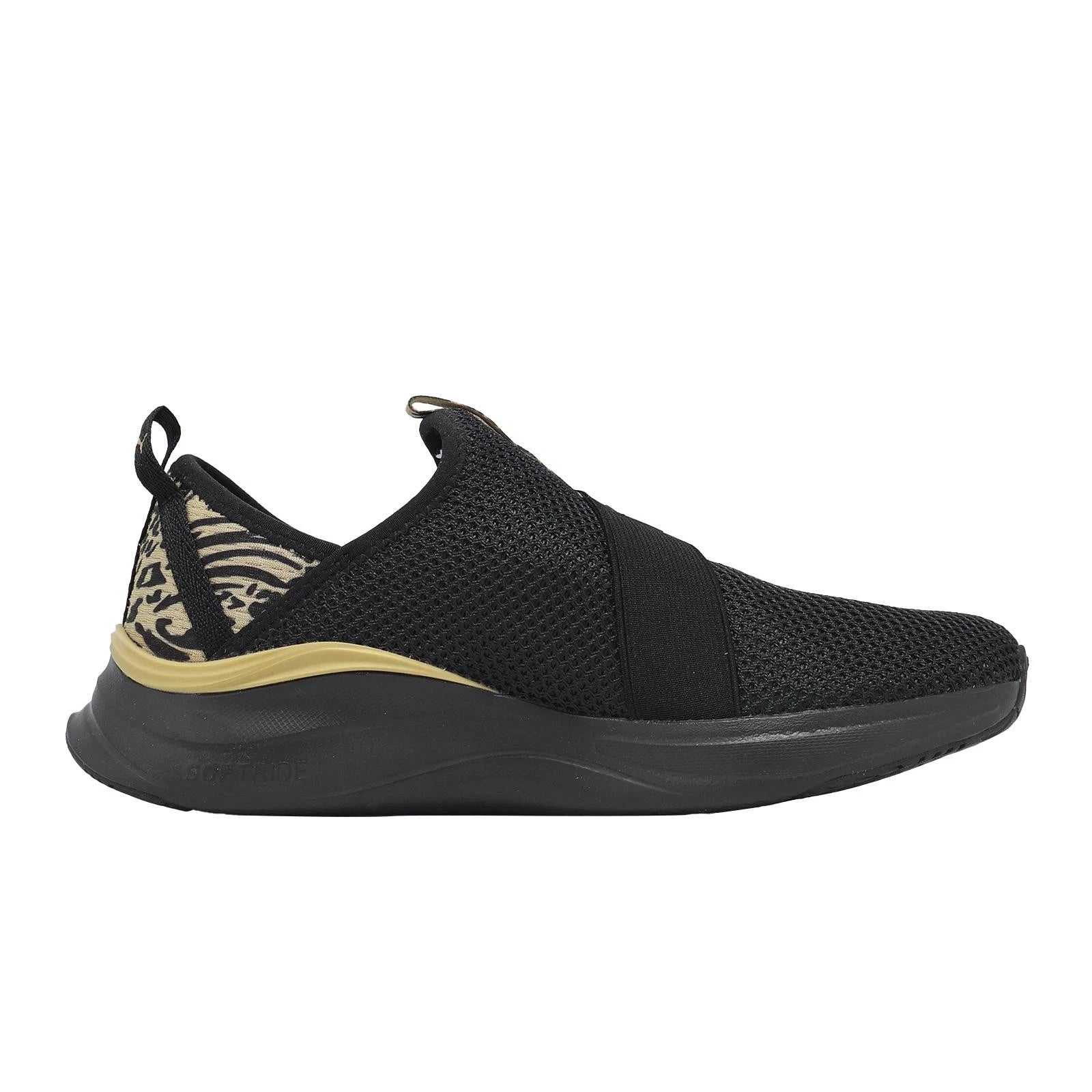 Puma Softride Harmony Slip Feline Black Gold Women Casual Shoe Sneaker