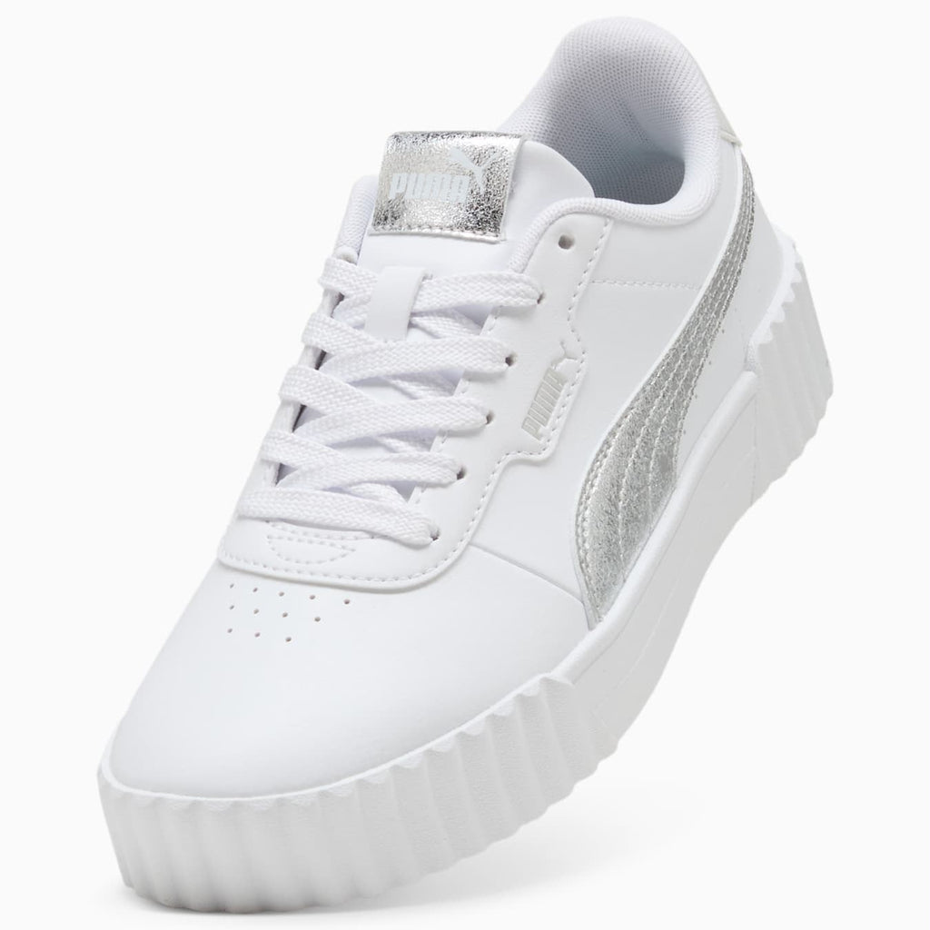 PUMA Carina 3.0 Metallic Glam Sneakers-White